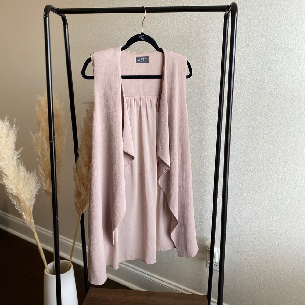 ASTR the label draped sleeveless vest